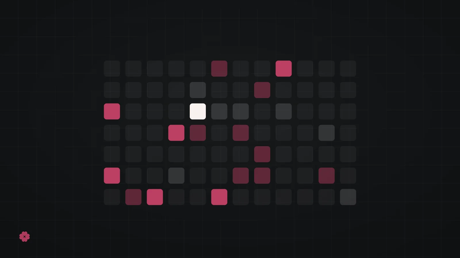 Abstract dot matrix motif in raspberry on graphite